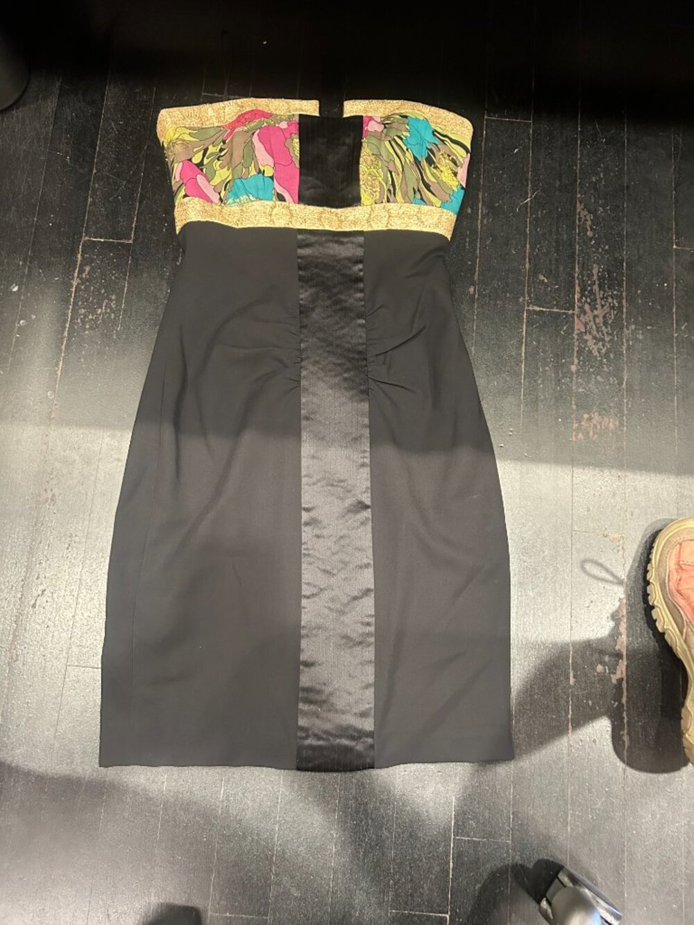 Vintage Nicole Miller Strapless Cocktail Dress